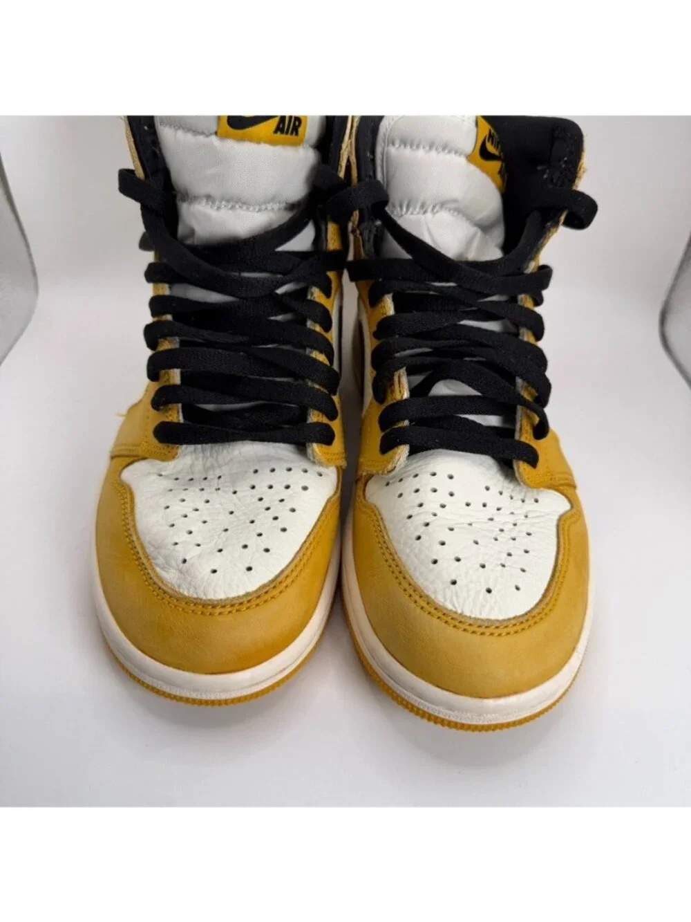 Nike Air Jordan 1 Retro High OG Shoes Mens Size 8 Yellow Black Sail DZ5485-701
